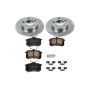 PowerStop KOE849 OE Stock Replacement Low-Dust Ceramic Brake Pad and Rotor Kit