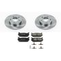 PowerStop KOE790 OE Stock Replacement Low-Dust Ceramic Brake Pad and Rotor Kit
