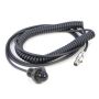 Rugged Radios PTT-HM-CCXL Hole Mount Steering Wheel Push to Talk Cable (PTT) with Coil Cord for Intercoms