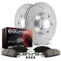 PowerStop K9219 Z23 Daily Driver Carbon-Fiber Ceramic Brake Pad and Drilled & Slotted Rotor Kit