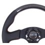 NRG Carbon Fiber Steering Wheel (315mm) Leather Trim w/Red Stitching