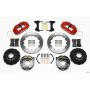 Wilwood 140-10909-R Narrow Superlite 4R Rear P-Brk Kit 12.88in Red Chevy 12 Bolt-Spec 3.15in Brng Front mt