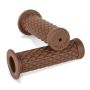 Burly Brand B16-1002 Rubber Diamondback Grips 7/8in - Brown