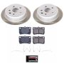 PowerStop SC195 Semi-Coated Rotor and Low-Dust Ceramic Brake Pad Kit