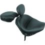Mustang Motorcycle 79326 Mustang 02-09 Honda VTX1300 Retro, S ,T Wide Touring 2PC Seat w/Driver Backrest Studs - Black