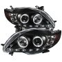 SPYDER 5032515 Projector Headlights - LED Halo - DRL - Black