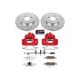 PowerStop KC5724-26 Z26 Street Performance Ceramic Brake Pad, Drilled Slotted Rotor, and Caliper Kit