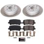 PowerStop SC5839 Semi-Coated Rotor and Low-Dust Ceramic Brake Pad Kit