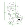 PRP Seats SHRDYA9101-05 PRP Shreddy Edition Podium Suspension Seat - Cracked/Black