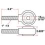SPECIALTY PRODUCTS COMPANY 15741 XAXIS ROD END BALL JOINT