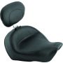 Mustang Motorcycle 79358 Mustang 06-17 Harley Dyna Wide Touring Solo Seat w/ Driver Backrest - Black