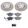 PowerStop SC898 Semi-Coated Rotor and Low-Dust Ceramic Brake Pad Kit