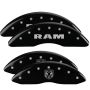 MGP 55002SRMHBK 4 Caliper Covers Engraved Front RAM Engraved Rear RAMHEAD Black finish silver ch