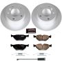 PowerStop CRK633 Genuine Geomet Coated Rotor and Carbon-Fiber Ceramic Brake Pad Kit