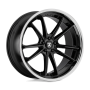 ABL23 22X9 5X4.5 G-BLK CHR LIP 32MM