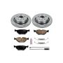 PowerStop KOE581 OE Stock Replacement Low-Dust Ceramic Brake Pad and Rotor Kit