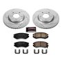PowerStop K5913 Z23 Daily Driver Carbon-Fiber Ceramic Brake Pad and Drilled & Slotted Rotor Kit