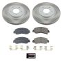 PowerStop SC8424 Semi-Coated Rotor and Low-Dust Ceramic Brake Pad Kit