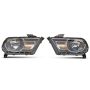 Raxiom 413416 10-12 Ford Mustang Axial Series OEM Style Rep Headlights- Chrome Housing (Clear Lens)