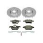 PowerStop ESK5218 Genuine Geomet Coated Rotors, ECE-R90 Brake Pads + Hardware Kit
