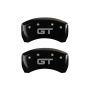 MGP Rear set 2 Caliper Covers Engraved Rear GT Black finish silver ch