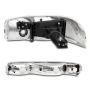 Raxiom S518303 99-06 GMC Sierra 1500 Axial Series OEM Crystal Rep Headlights- Chrome Housing (Clear Lens)