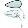 Bikers Choice 489828 65-Up Chrome Teardrop Mirror Universal Custom Pr