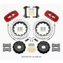 Wilwood 140-13887-DR AERO6 Front Hat Kit 15.00 Drilled Red 2015-Up Mustang w/Lines