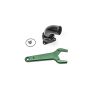 Radium Engineering 20-1047 FCST-X 3-BOLT REMOTE MOUNT FILL NECK, 24AN ELBOW, 1.5IN BARB
