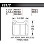 Hawk Performance HB172E.595 Blue 9012 Disc Brake Pad