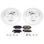 PowerStop CRK8016 Genuine Geomet Coated Rotor and Low-Dust Ceramic Brake Pad Kit