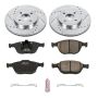 PowerStop K5101 Z23 Daily Driver Carbon-Fiber Ceramic Brake Pad and Drilled & Slotted Rotor Kit