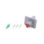 QUICKCAR RACING PRODUCTS QRP71-337 Plug Deutsch 3 Pin Receptacle w/Flange