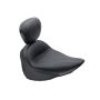Mustang Motorcycle 79716 Mustang 84-06 Harley Standard Rear Tire Standard Touring Solo Seat w/Driver Backrest - Black