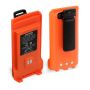 Rugged Radios BAT-GMR2-ORN GMR2 Replacement Battery with 12v Charge Port and Belt Clip Safety Orange