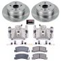 PowerStop KCOE2564A OE Stock Replacement Low-Dust Ceramic Brake Pad, Rotor and Caliper Kit