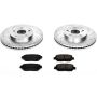 PowerStop K2414 Z23 Daily Driver Carbon-Fiber Ceramic Brake Pad and Drilled & Slotted Rotor Kit