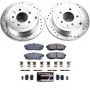PowerStop K4601 Z23 Daily Driver Carbon-Fiber Ceramic Brake Pad and Drilled & Slotted Rotor Kit