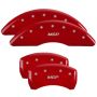 MGP 4 Caliper Covers Engraved Front & Rear MGP Red Finish Silver Char 2019 Volkswagen Atlas
