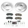 PowerStop K7874 Z23 Daily Driver Carbon-Fiber Ceramic Brake Pad and Drilled & Slotted Rotor Kit