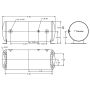 Ridetech 31913100 3 gallon aluminum air tank with two 1/4