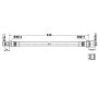 ATE 330215 ATE Original Rear Brake Hydraulic Hose for Porsche 330215