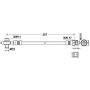 ATE 331167 ATE Original Rear Brake Hydraulic Hose for Audi, Volkswagen 331167
