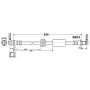 ATE 331240 ATE Original Front Brake Hydraulic Hose for Mercedes-Benz 331240