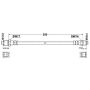 ATE 331266 ATE Original Front Brake Hydraulic Hose for Porsche 331266