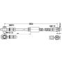 ATE 331433 ATE Original Front Brake Hydraulic Hose for Audi, Volkswagen 331433