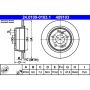 ATE 409103 ATE Original Rear Disc Brake Rotor 409103 for Mercedes Benz