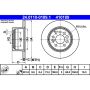 ATE 410189 ATE Original Rear Disc Brake Rotor 410189 for Volvo