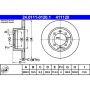 ATE 411120 ATE Original Rear Disc Brake Rotor 411120 for Saab