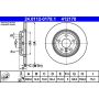 ATE 412178 ATE Original Rear Disc Brake Rotor 412178 for Audi